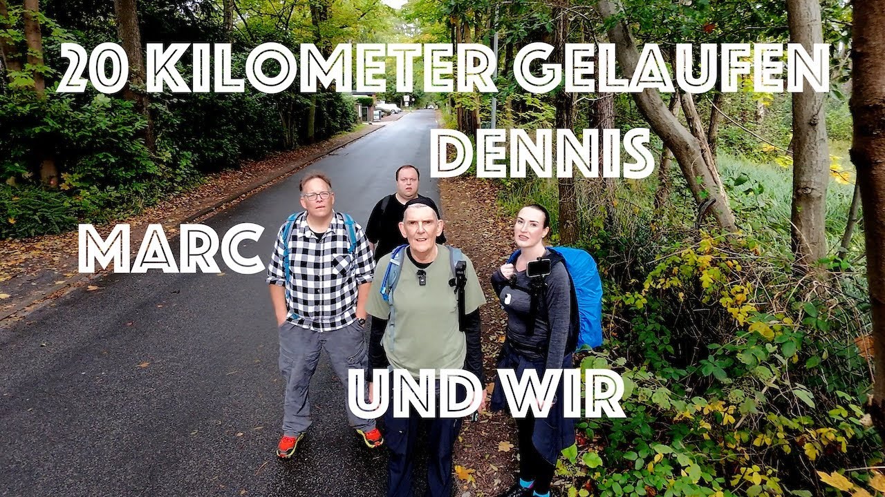 20 Kilometer gelaufen. Dennis, Marc und wir.