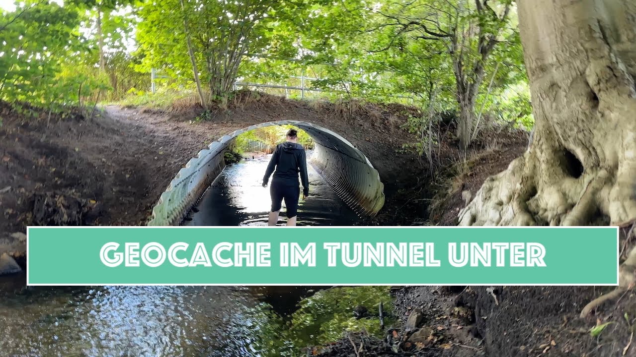 Geocache im Tunnel unter Wasser